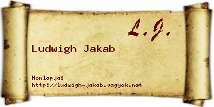 Ludwigh Jakab névjegykártya